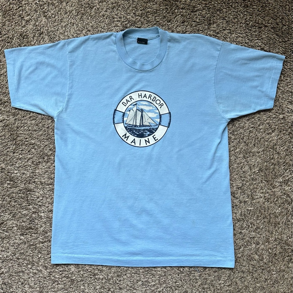Bar Harbor Maine Vintage Shirt Men’s XL Souvenir Screen Stars *READ*